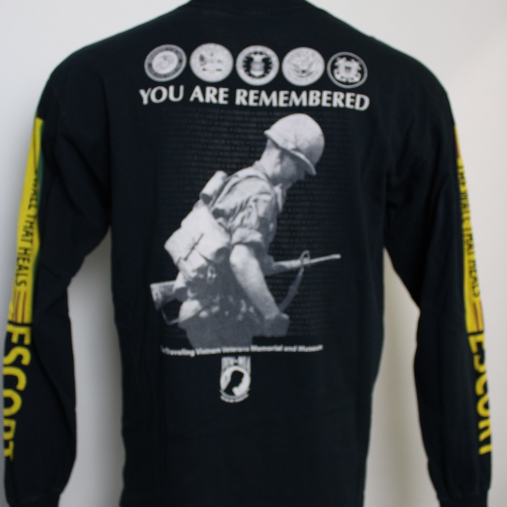 POW-MIA Escort Rider Graphic Tee Large Long Sleeve